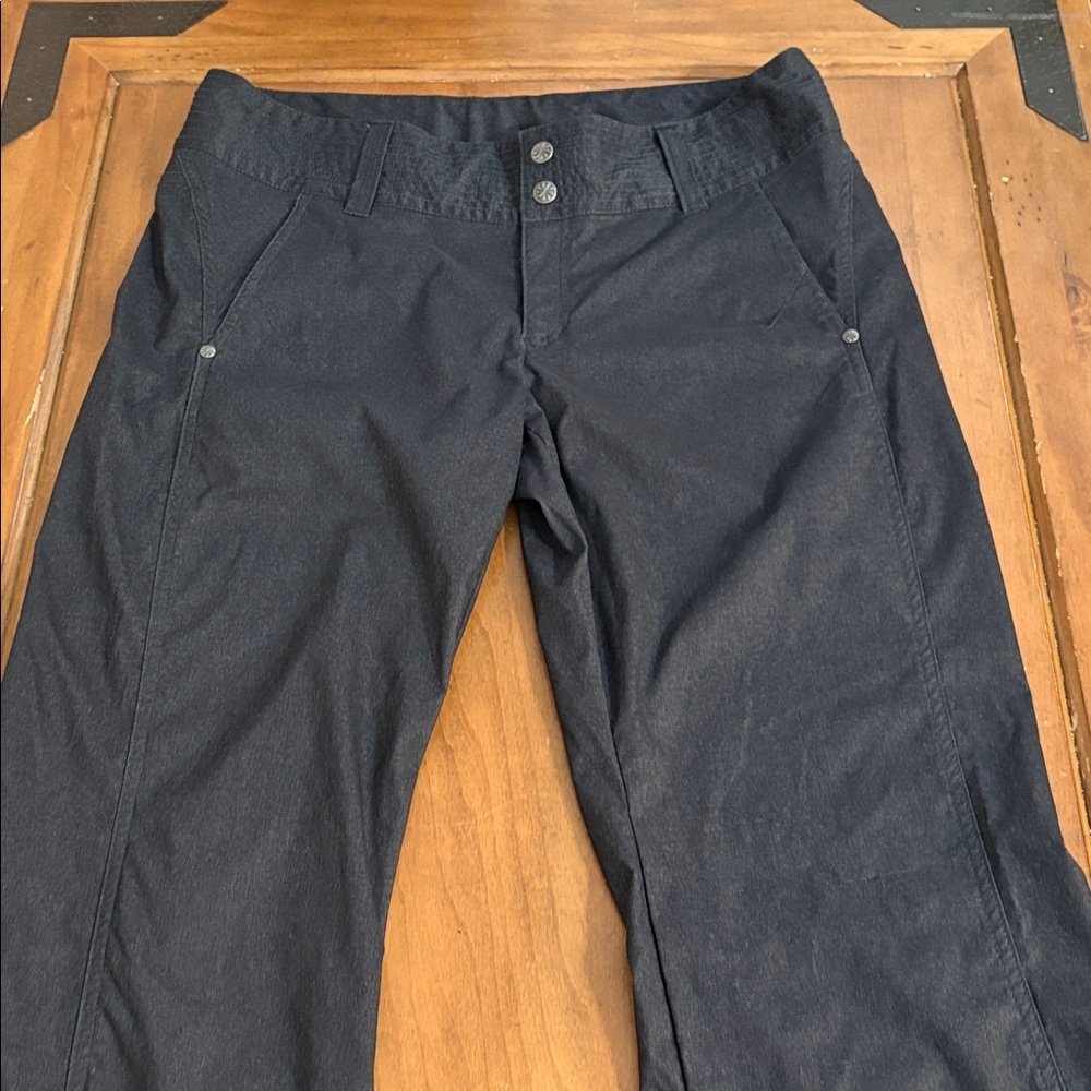 Athleta Nylon Blend Dark Gray Pants Size 12 - Picture 2 of 16
